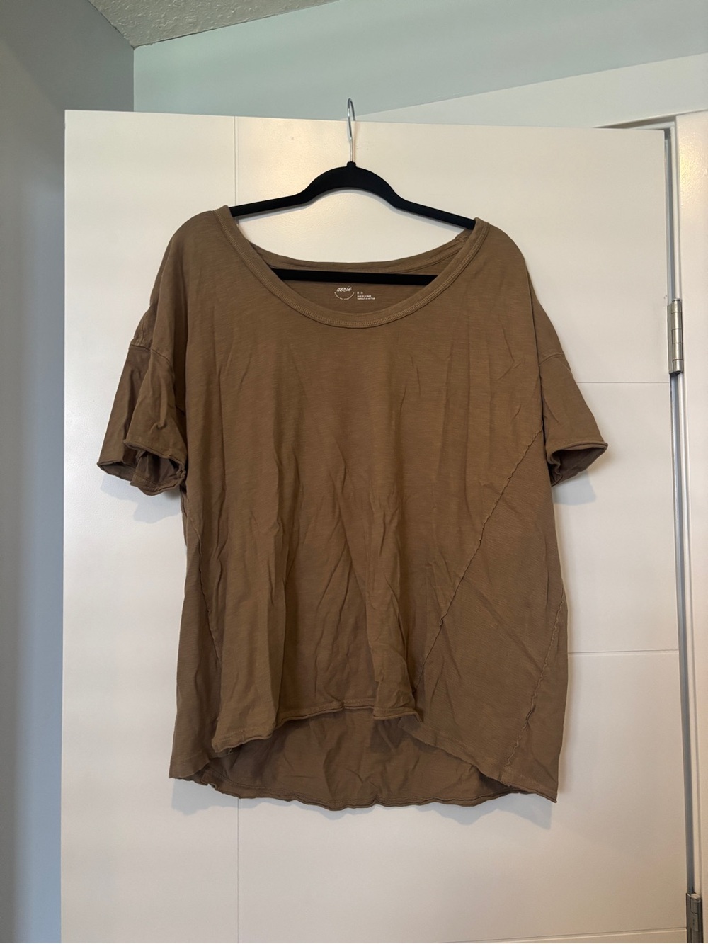 Aerie Relaxed Cotton Brown Women's Tee